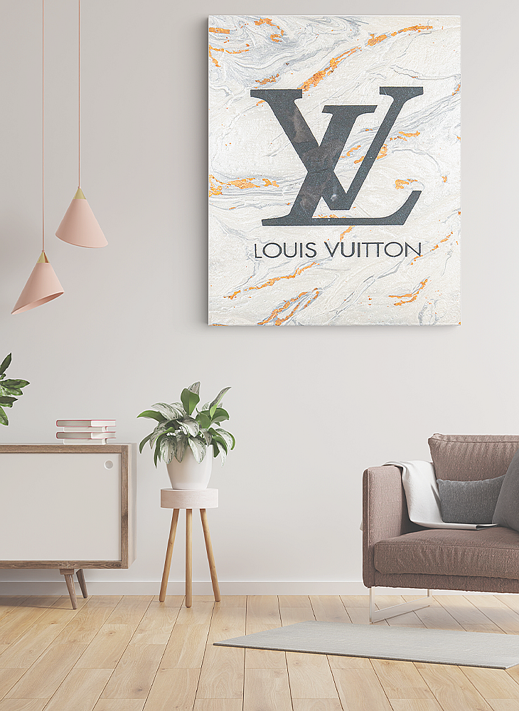 LV Copper Marble Wall Art Luxxcreative